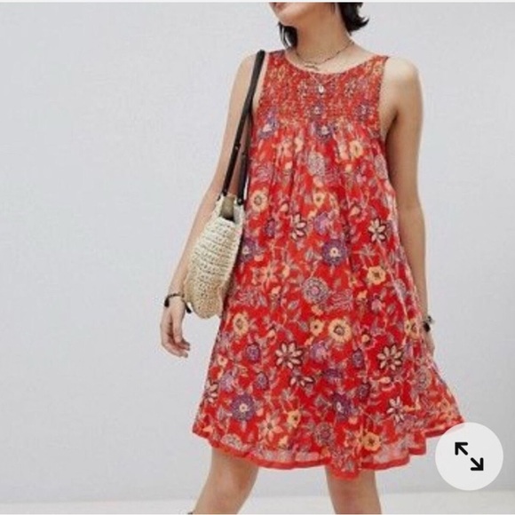 Free People Red Oh Baby Tunic Dress in Excellent Condition - Picture 2 of 10